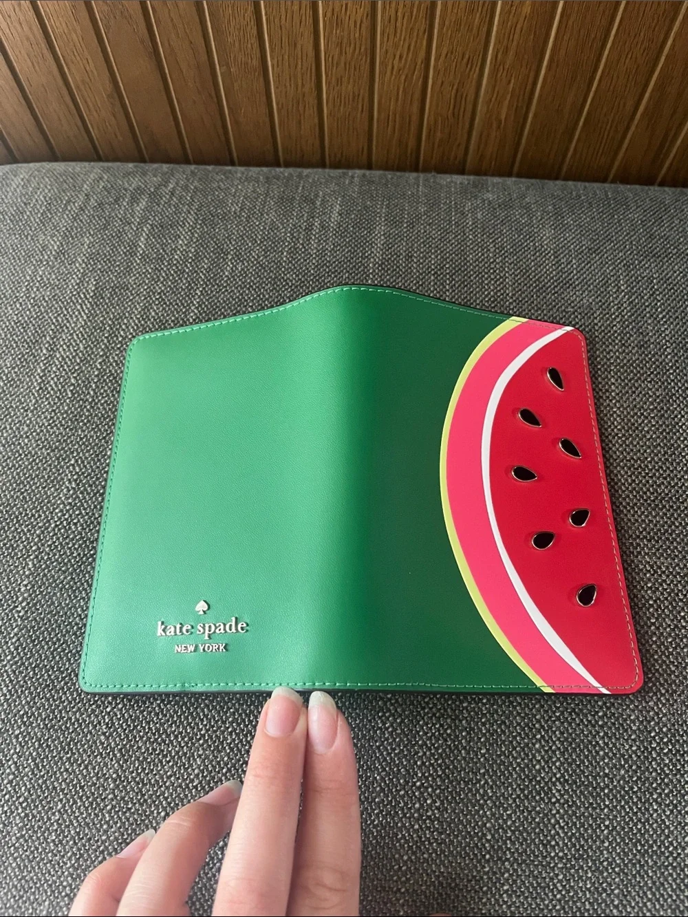 kate spade Watermelon Passport Cover - Green, Pink & Red